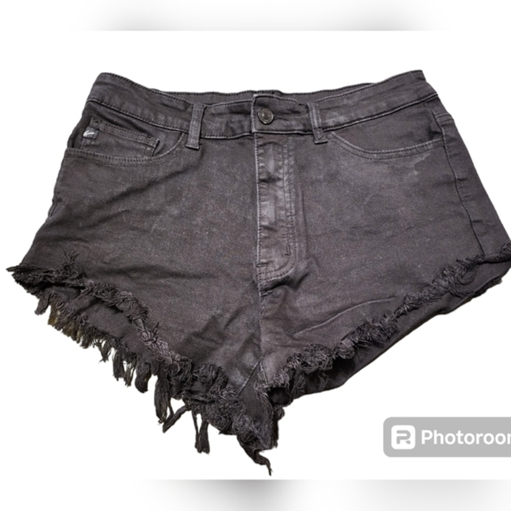 Kancan black cut off‎ shorts